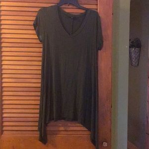 Green tee dress